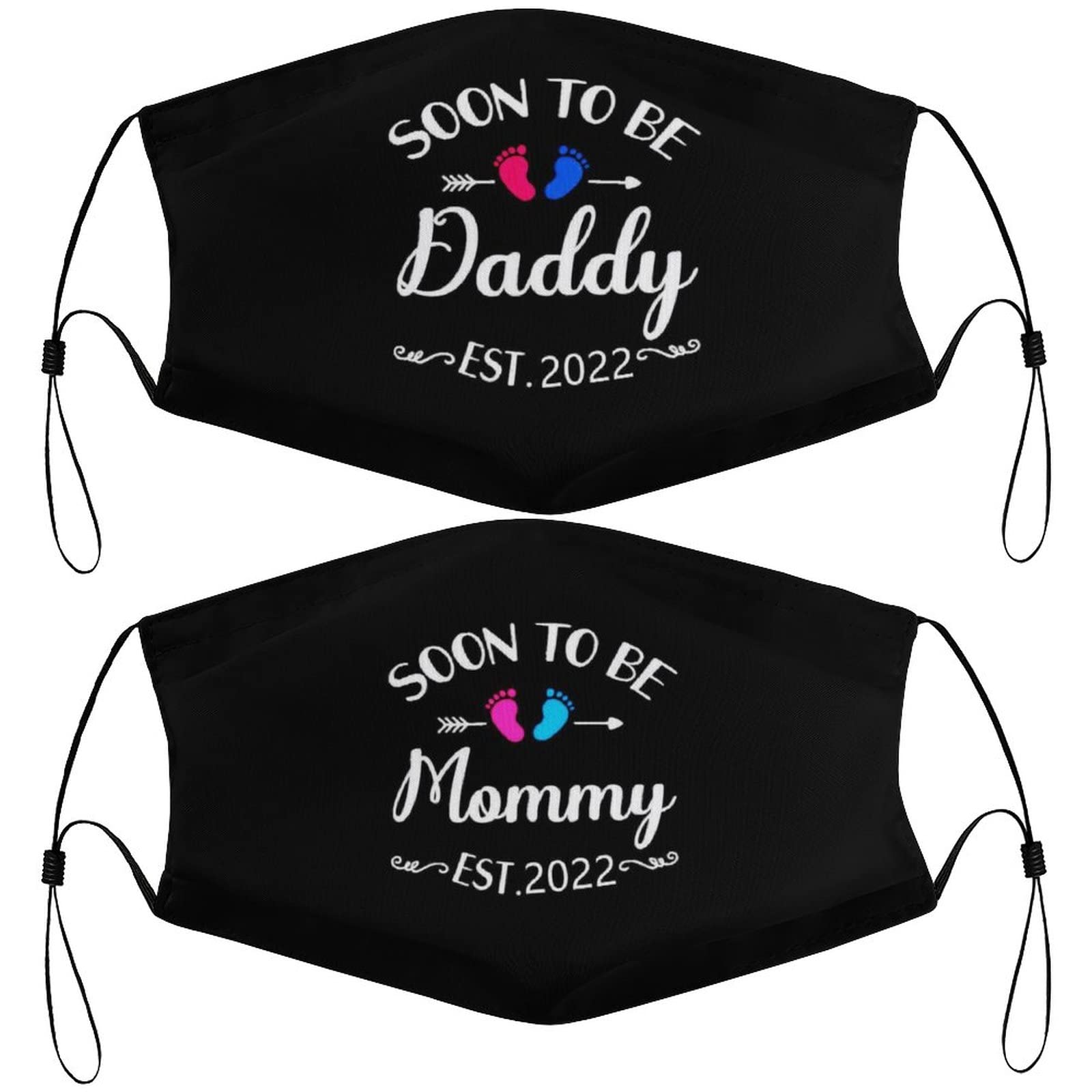 Pregnancy Face Masks for Mom and Dad to Be - Funny Maternity Gifts for First Time Parents - Perfect for Baby Showers, Gender Reveals & Hospital Visits