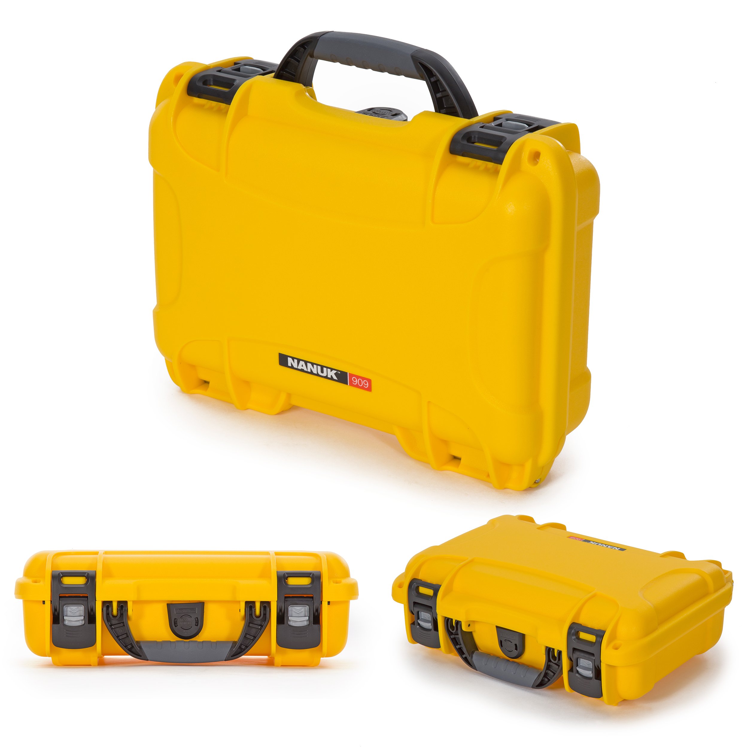 Nanuk 909 Waterproof Hard Case with Custom Foam Insert for GoPro Hero 9 & 10 - Protective Travel Storage for Cameras & Accessories (Yellow, 909-GOPH94) - Ideal for Outdoor Adventures, Travel & Equipment Protection