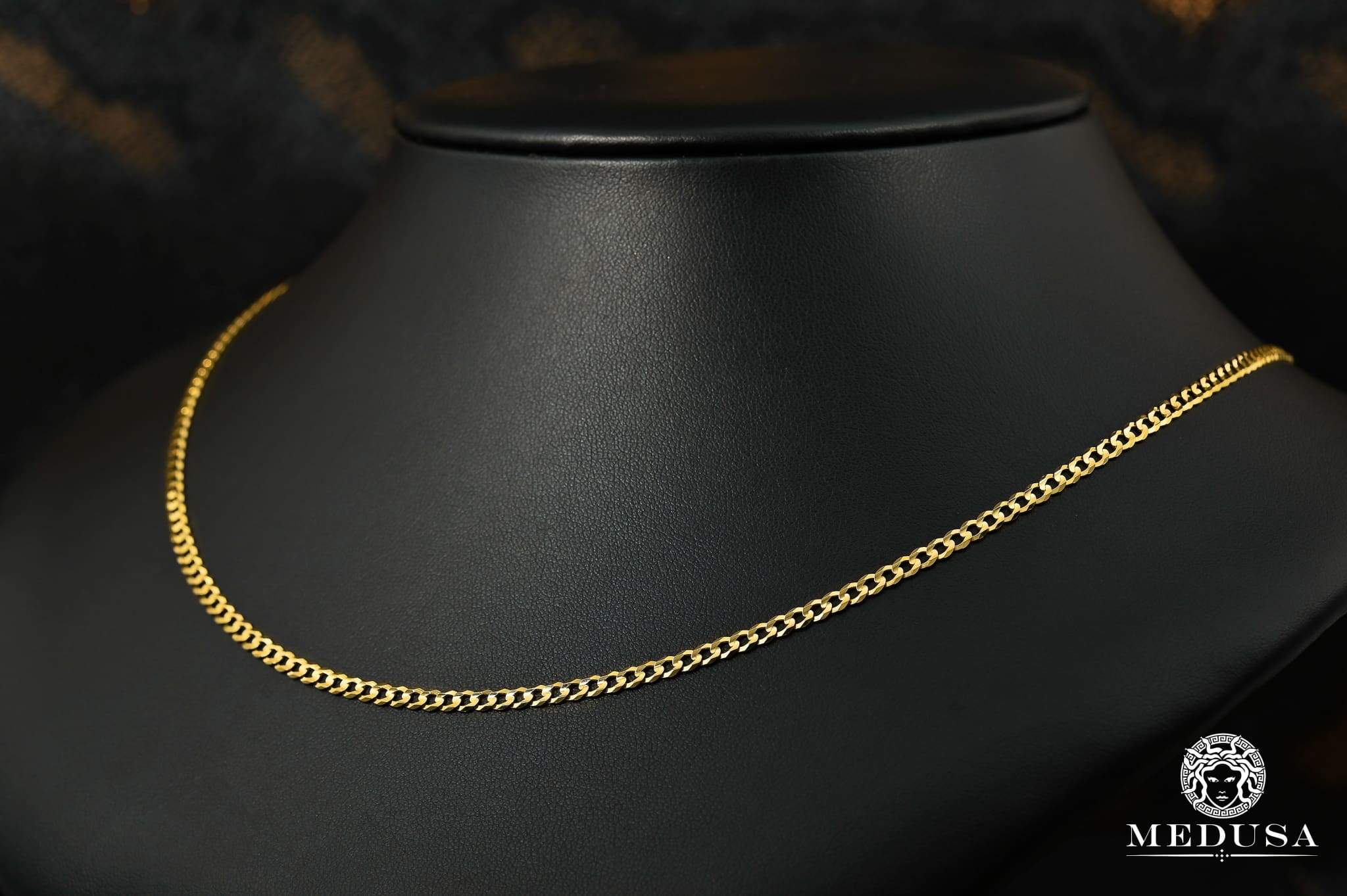 3.5mm Flat Curb Link Chain Necklace for Women - Gold & Silver Plated Stainless Steel Jewelry - Perfect for Layering, Gifts, and Everyday Wear