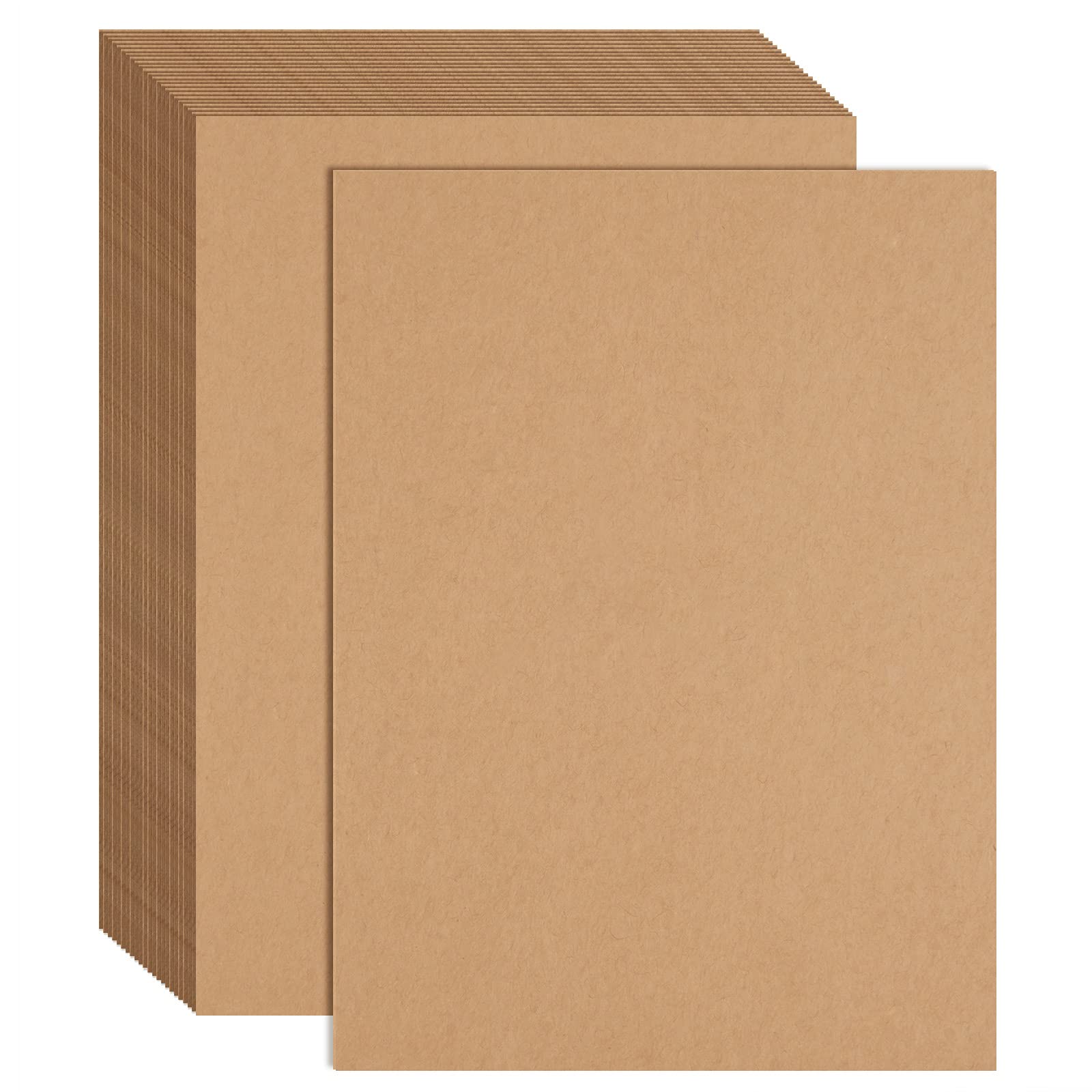 FEPITO 60 Sheets Kraft Paper 8.5 x 11 Inches - Brown Letter Size Craft Paper for Printing, Labels, DIY, Scrapbooking, Gift Wrapping & Art Projects | Perfect for Home, Office & School Use