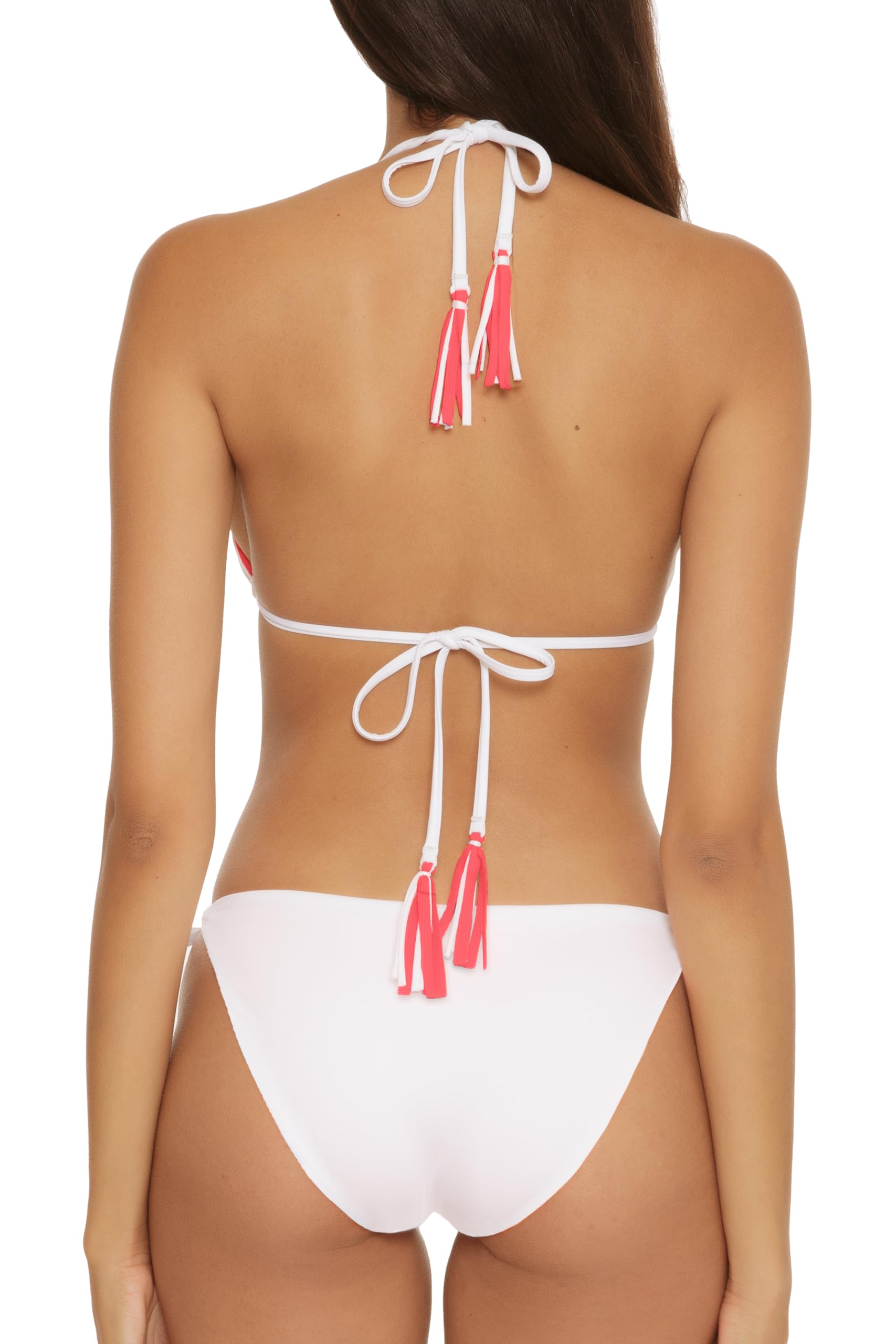 BECCA Women's Reversible Triangle Bikini Top & Tie Side Bottom Swimsuit Set - Adjustable Two Piece Bathing Suit for Beach, Pool & Vacation