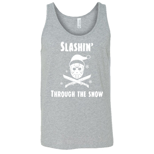 Unisex Slashin Through The Snow Graphic T-Shirt - Christmas Holiday Sweatshirt for Winter Parties & Family Gatherings