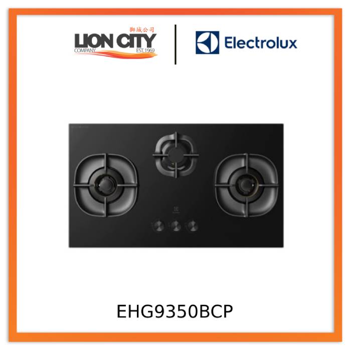 Electrolux EHG9350BCP 90cm 3-Burner Built-In Gas Hob - UltimateTaste 500 Series for Professional Cooking | Perfect for Home Kitchens & Restaurants