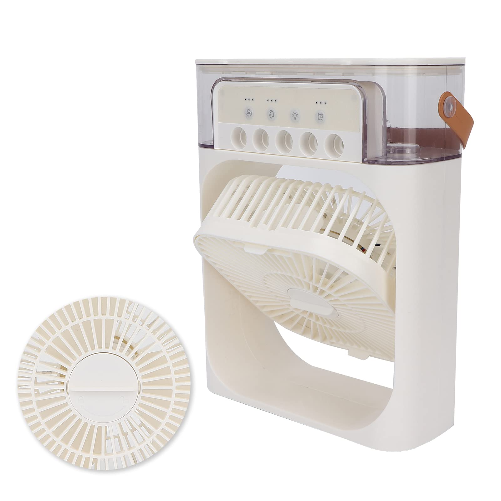 Brrnoo Portable Air Conditioner Fan - Mini Water Cooling Evaporative Cooler with Humidifier & Misting, Quiet Desk Fan for Home, Office & Outdoor Use - Personal Cooling Solution for Hot Summer Days
