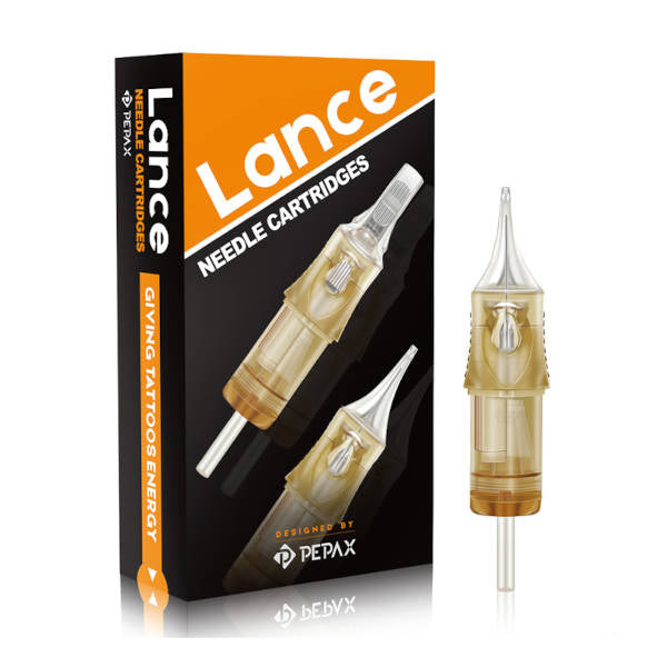 Pepax Lance 7 Round Liner Cartridges - Professional Tattoo Ink Cartridges for Tattoo Artists - Perfect for Fine Line Work and Detailing