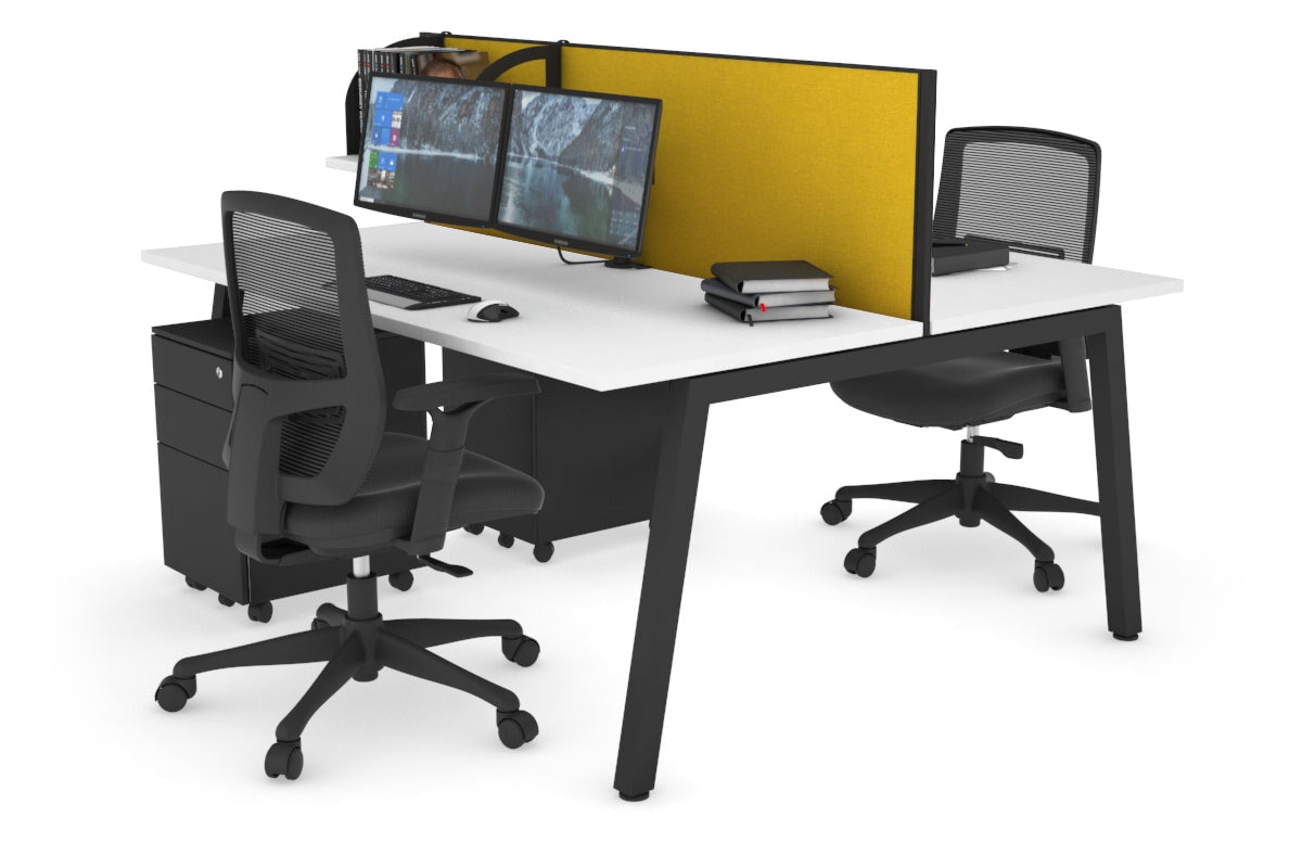 Quadro 2 Person Office Workstation Desk [1200L x 700W] - Shared Workspace Solution for Home & Business Offices