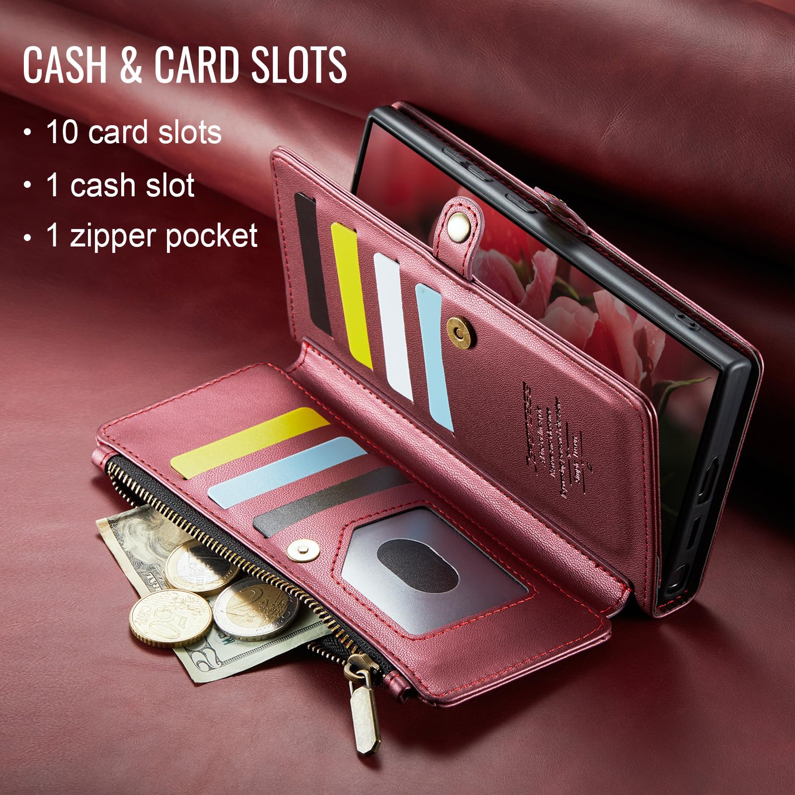 Samsung Galaxy S21 5G Case with RFID Blocking - PU Leather Wallet Phone Cover for Men & Women, Perfect for Daily Use & Travel