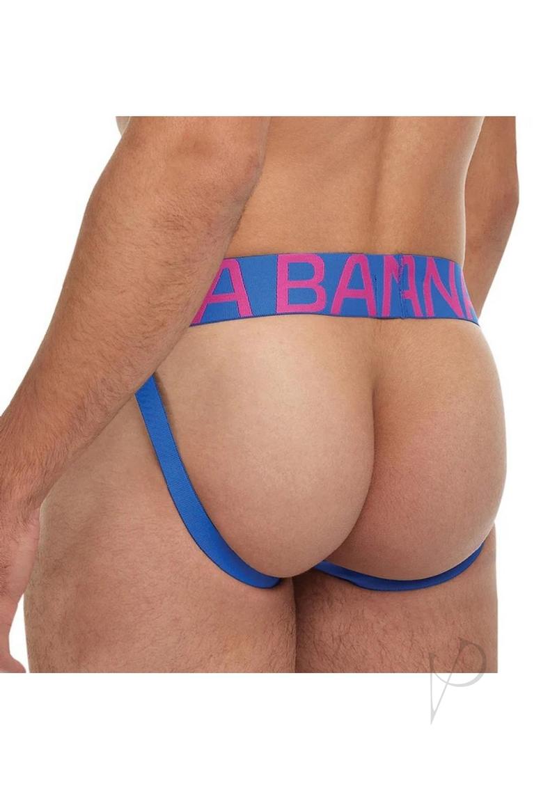 Banana Cabana Jock Strap for Men - Comfortable Purple Athletic Support Underwear M/L Size - Perfect for Gym, Running & Sports Activities