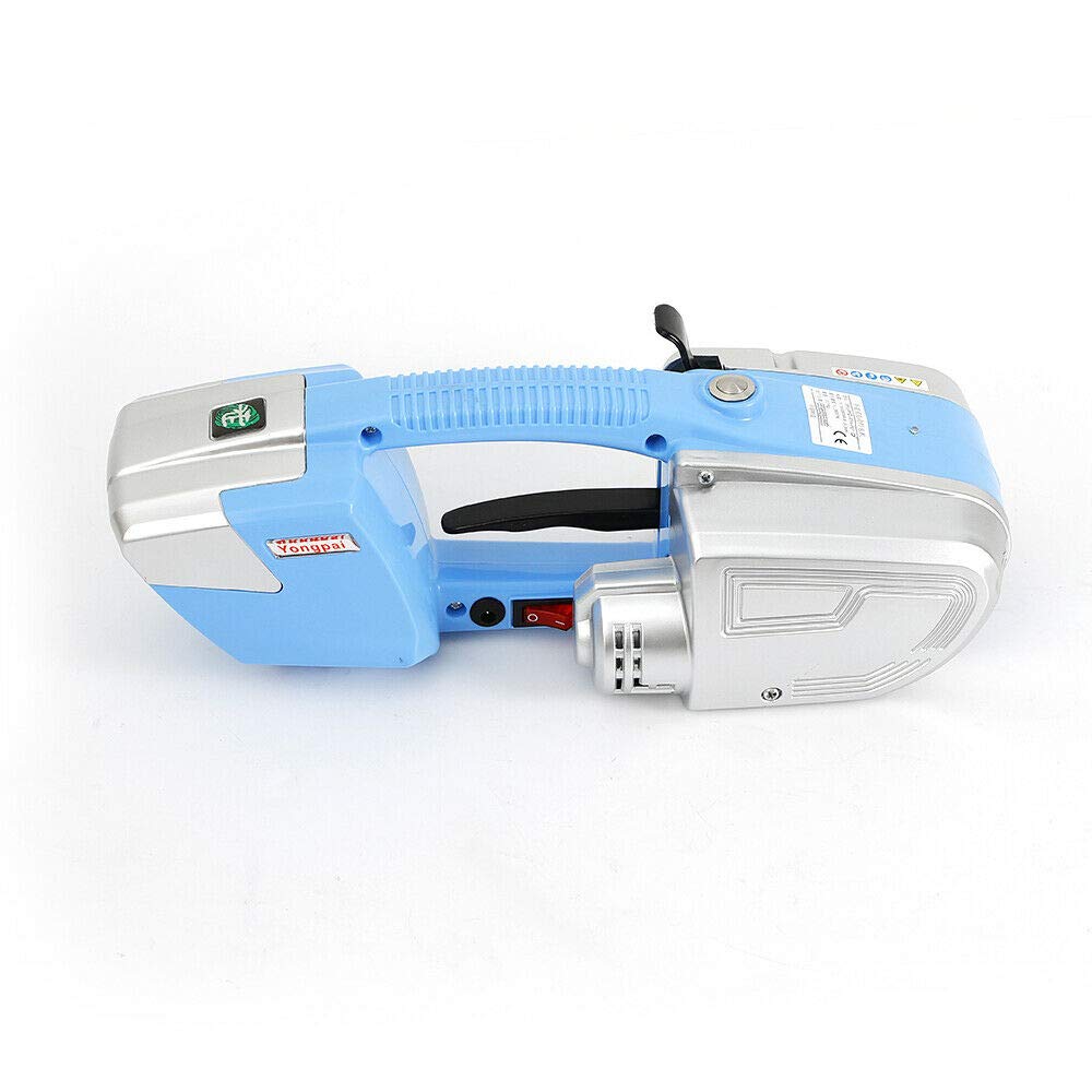 DNYSYSJ Portable Electric Strapping Machine - Battery Powered Automatic PP/PET Strapping Tool with Tensioner & Cutter, 2-in-1 Handheld Baler for Packaging, Shipping, Warehousing & Logistics (Ideal for Carton Sealing, Pallet Bundling & Industrial Use)