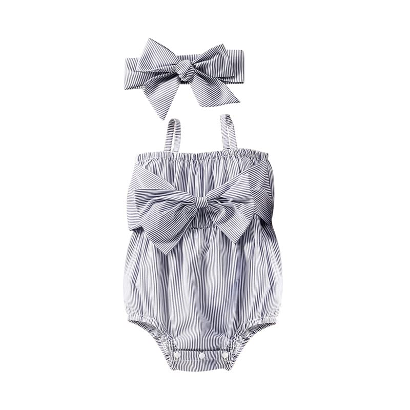 Newborn Baby Girl Summer Outfit - Sleeveless Romper Jumpsuit & Halter Bodysuit Set | Cute Infant Clothes for 0-24 Months | Perfect for Beach, Park & Family Photos