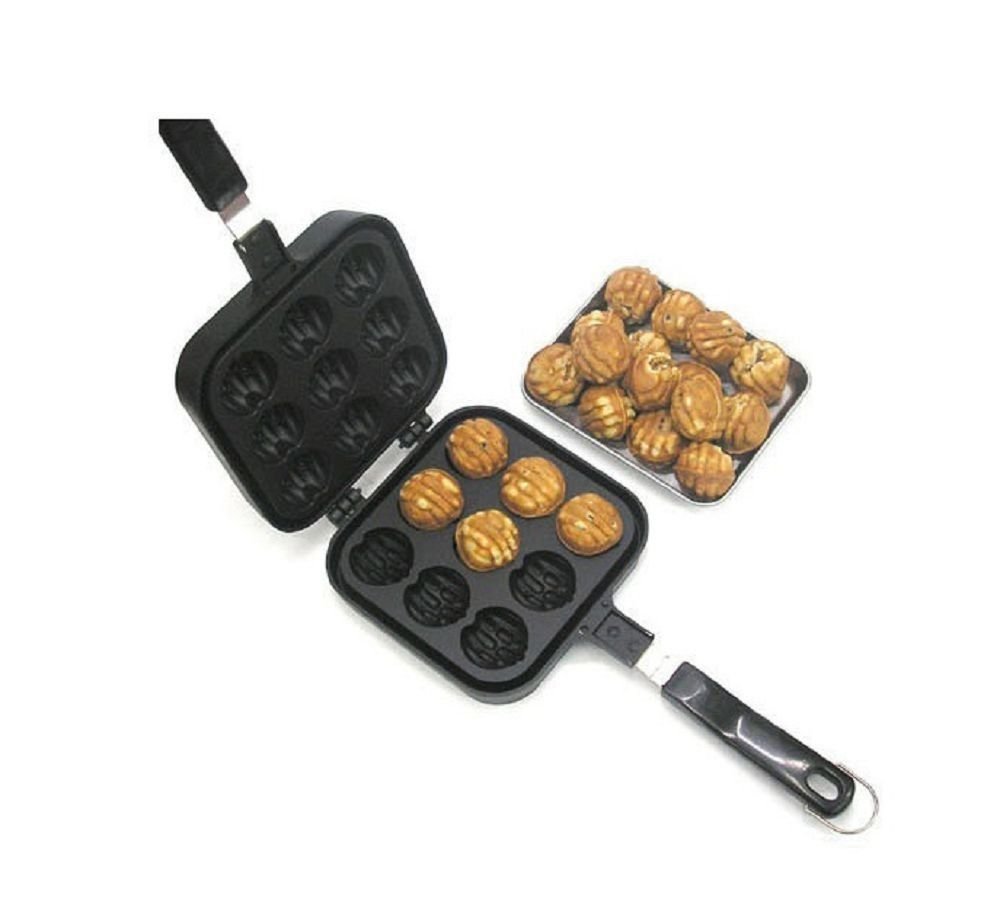 Non-Stick Taiyaki Waffle Pan Maker - Japanese Fish-Shaped Cast Iron Kitchen Tool for Homemade Walnut Waffles, Pancakes & Desserts - Perfect for Breakfast, Tea Time & Family Cooking