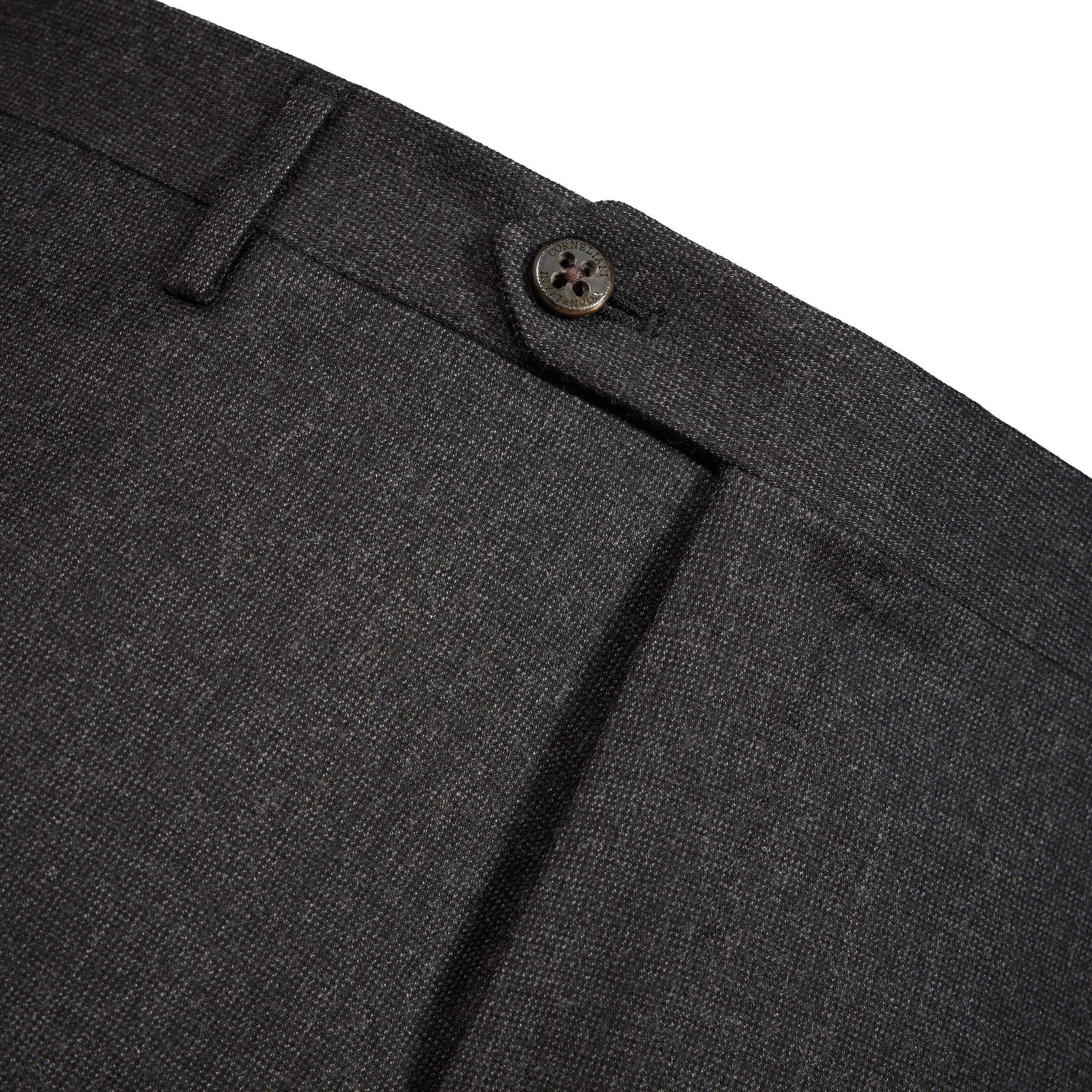 Premium CORNELIANI Flannel Dress Pants for Men - Charcoal Gray - Classic Fit - Perfect for Business Casual & Office Wear