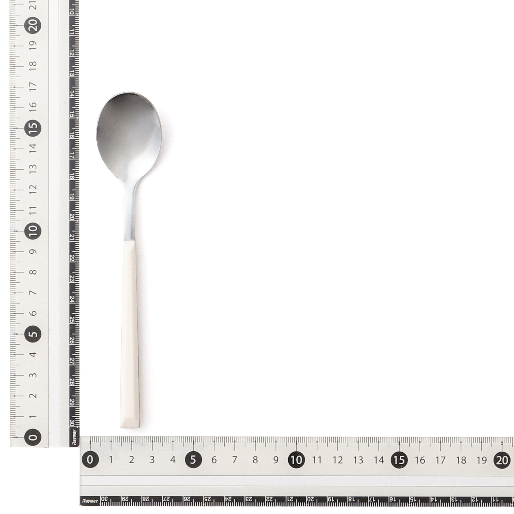 Premium White Color Handle Teaspoon Set - Elegant Dessert & Coffee Spoons for Tea Parties, Cafes, and Home Dining (6-Pack)