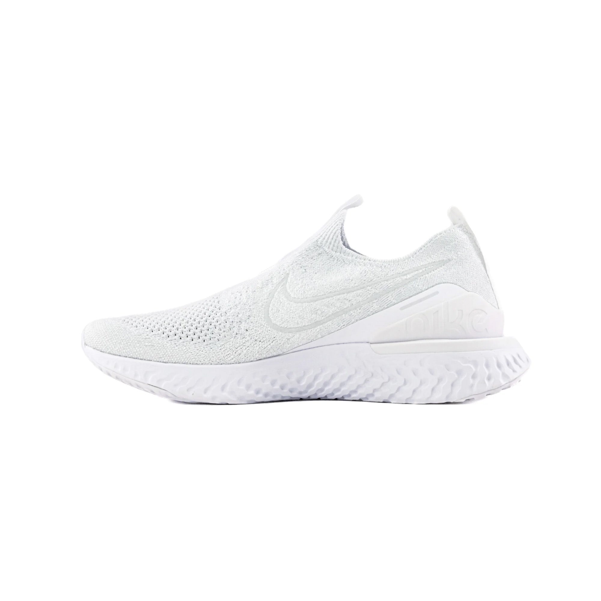 Epic Phantom React Flyknit Running Shoes for Women - White Pure Platinum (2019) | Lightweight & Comfortable for Jogging, Gym Workouts & Daily Wear