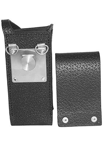 Motorola MOTOTRBO XPR 7580 Two Way Radio Leather Carry Case with Swivel Belt Loop - Full Display Protection for Construction, Security & Outdoor Work