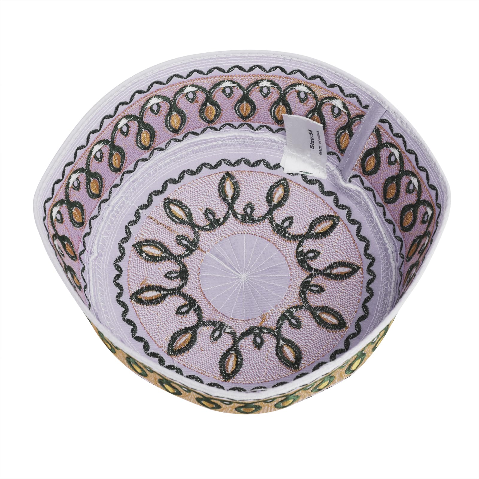 Men's Muslim Prayer Kufi Hat - Embroidered Islamic Skull Cap for Prayer & Daily Wear - Takke Beanie Kofia Topi Headwear - Perfect for Salah, Mosque, Eid & Islamic Events