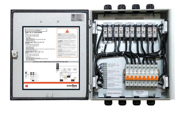 Eurofase 4 Zone Universal Relay Control Box 120V-240V (EFURCB24M4) - Perfect for Home Automation and HVAC System Control