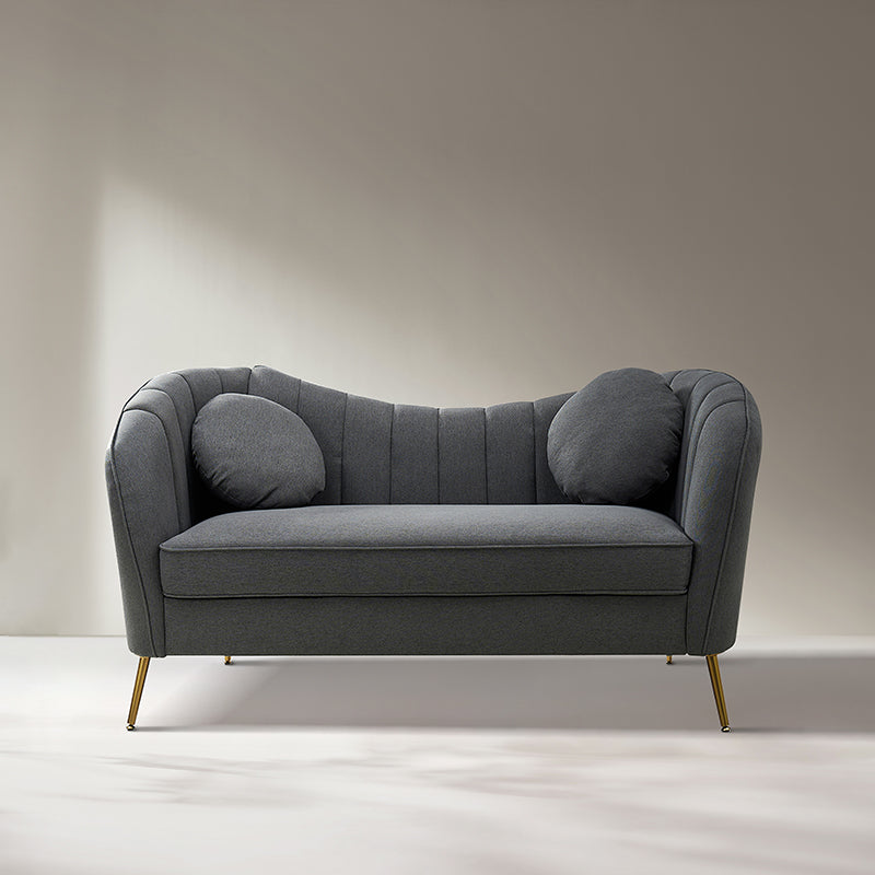 Emilio Contemporary Tufted Back Loveseat - Elegant & Comfortable Small Sofa for Living Room, Bedroom or Office - Perfect for Relaxing & Entertaining Guests