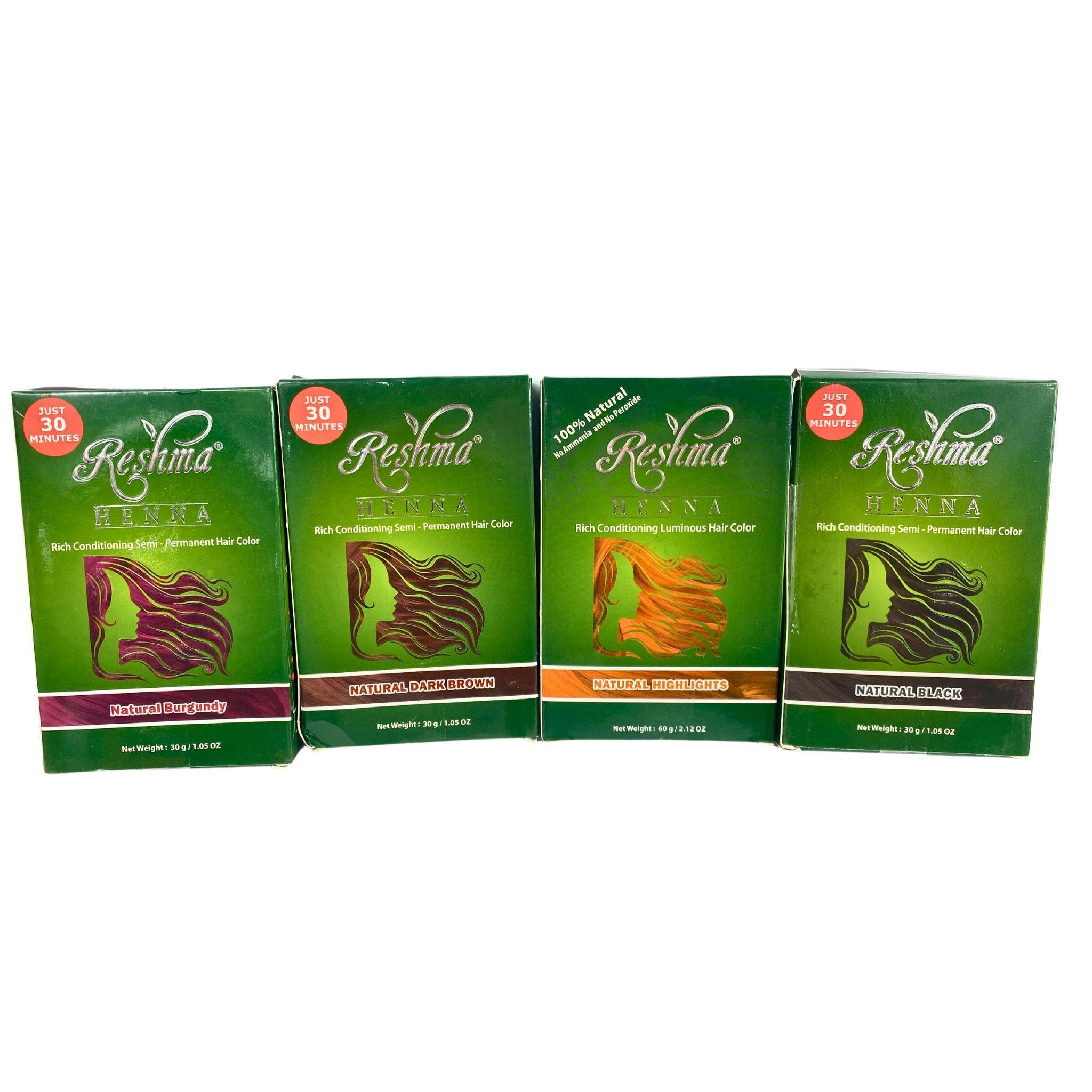 Reshma Henna Rich Conditioning Semi-Permanent Hair Color - 1.05oz (37 Pcs Lot) - Natural Herbal Hair Dye for Gray Coverage & Shine - Perfect for Home Hair Coloring & Salon Use