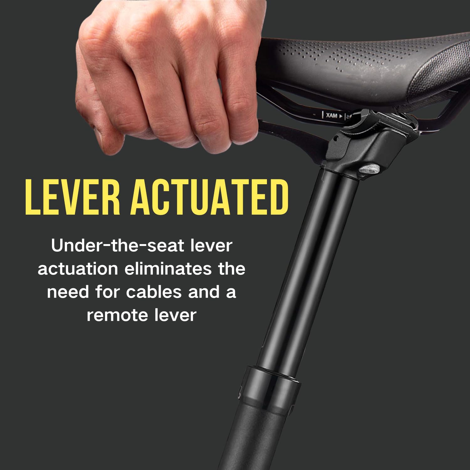 KS EXA Dropper Seatpost - Cable-Free & Lever-Actuated for Mountain & E-Bikes | Lightweight Bike Seat Post for Trail Riding & Commuting | Perfect Upgrade Accessory for Electric Bikes