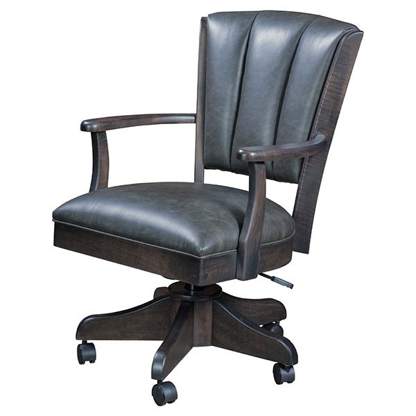 Livonia Channel Desk Chair - Ergonomic Office Chair with Adjustable Height, Lumbar Support & Swivel Base - Perfect for Home Office, Gaming & Study