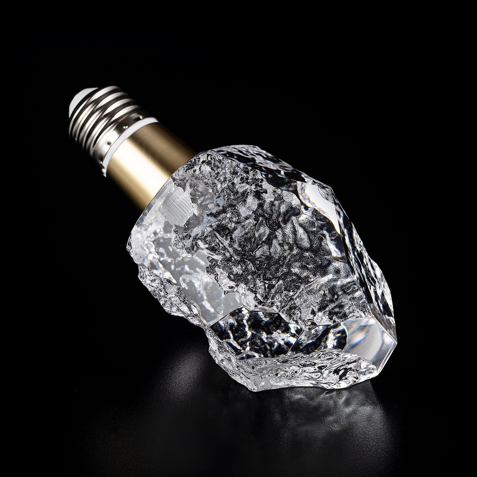 Natural Geode Crystal LED Light Bulb - Energy Efficient Decorative Lighting for Home, Bedroom, Meditation & Yoga Spaces
