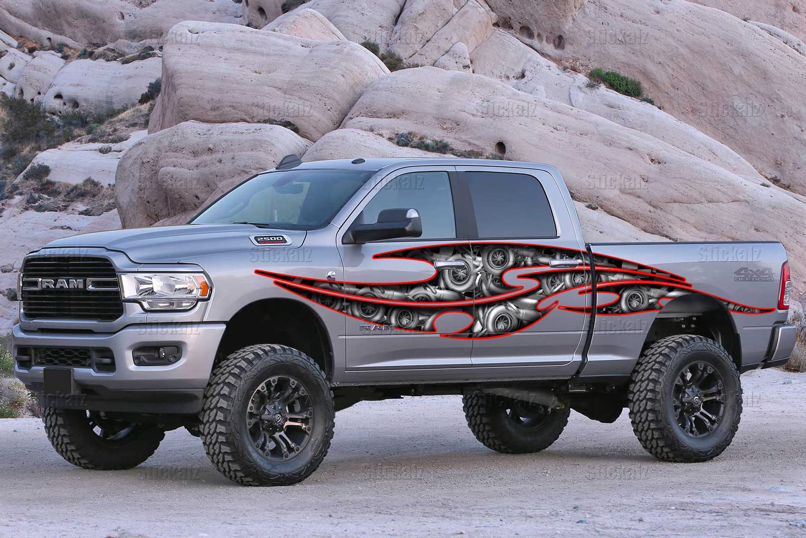 3D Ripped Metal Tribal Tattoo Car Vinyl Wrap Decal - Street Legal 22x70 Inches - Turbocharged & Turbine Graphics for Cars, Trucks & SUVs - Perfect for Custom Vehicle Wraps, Racing Stickers & Automotive Decoration
