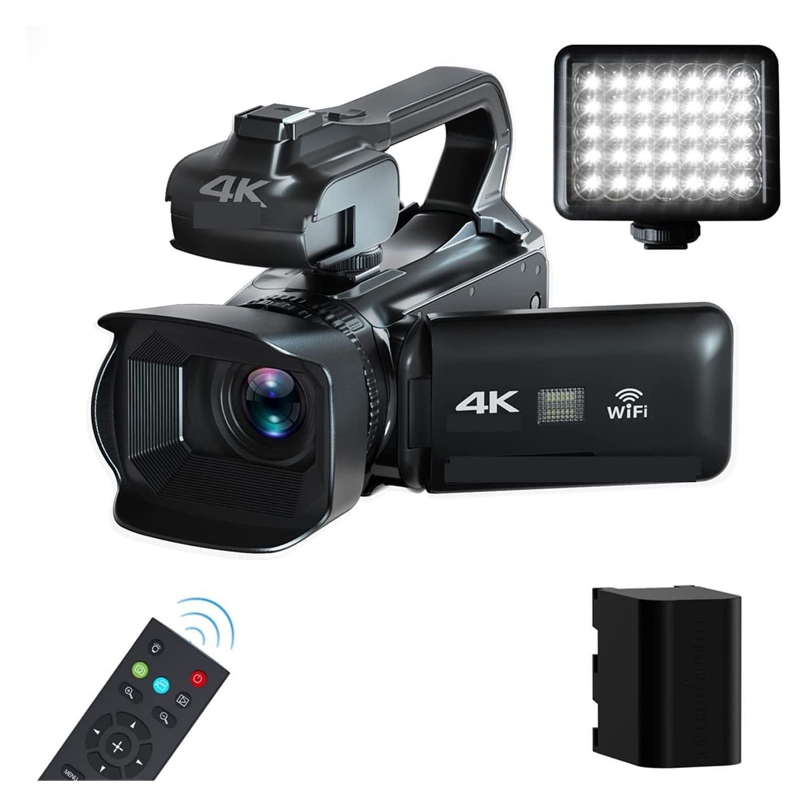 BODORME 4K Professional Camcorder with 18X Zoom, 4