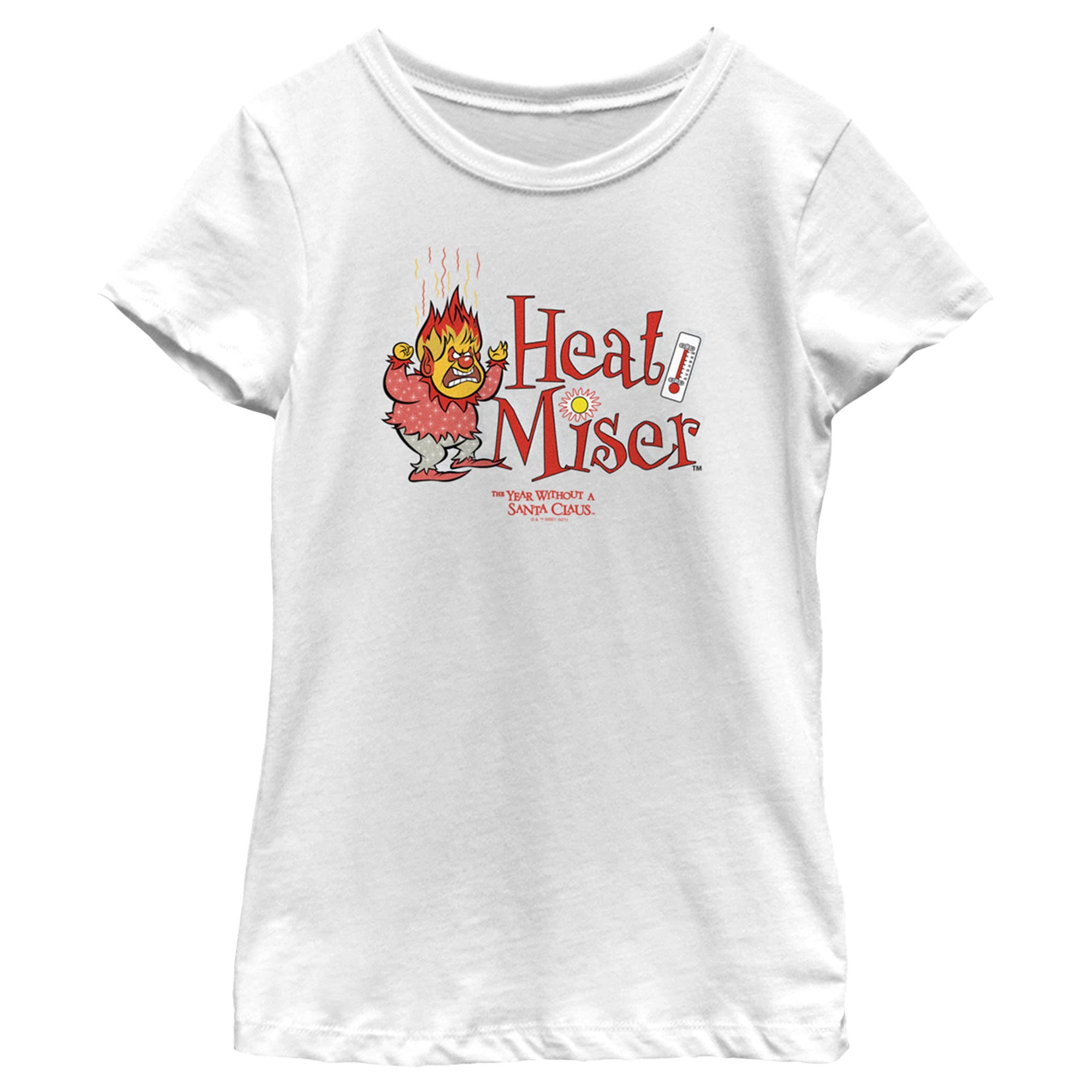 Heat Miser T-Shirt for Girls | The Year Without a Santa Claus Graphic Tee | Cute Christmas Movie Shirt for Holiday Parties & Festive Outfits