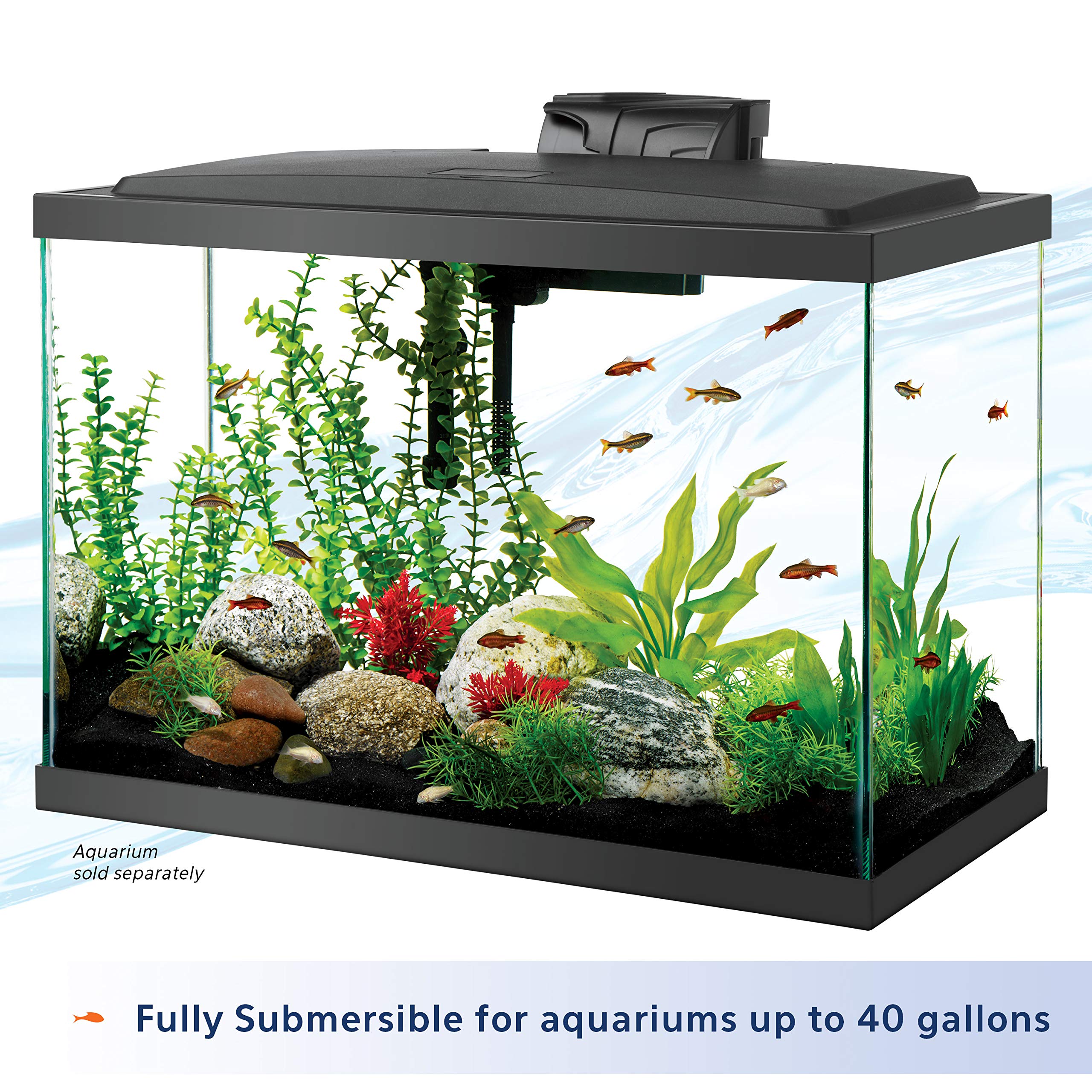 Aqueon 100W Preset Aquarium Heater for 40 Gallon Fish Tanks - Reliable Temperature Control for Tropical Fish, Saltwater & Freshwater Aquariums - Perfect for Home, Office or Classroom Aquarium Setup
