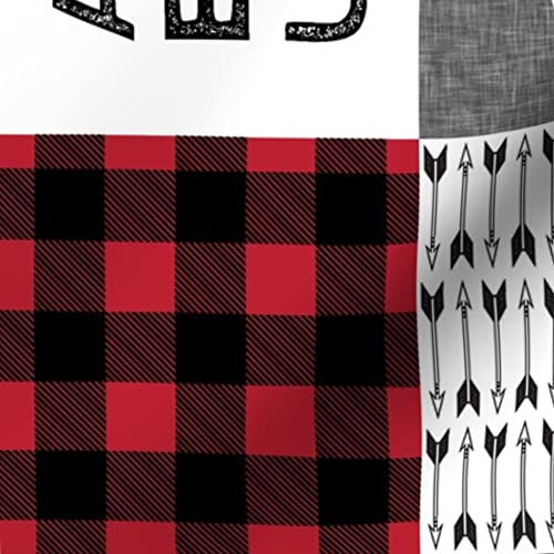 Adventure Buffalo Plaid Woodland Patchwork Fabric - Printed on Petal Signature Cotton for Quilting, Sewing & Crafts | Fat Quarter Cheater Quilt Wholecloth | Perfect for DIY Apparel, Home Decor & Gift Making