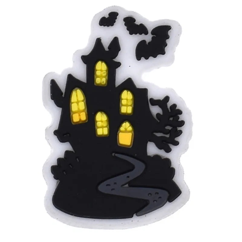 1pc Black Crocs Charms Shoe Accessories - Halloween Decorations, Jeans & Sandals Buckle for Women, Men & Kids | Perfect for DIY Customization & Fashion Statement