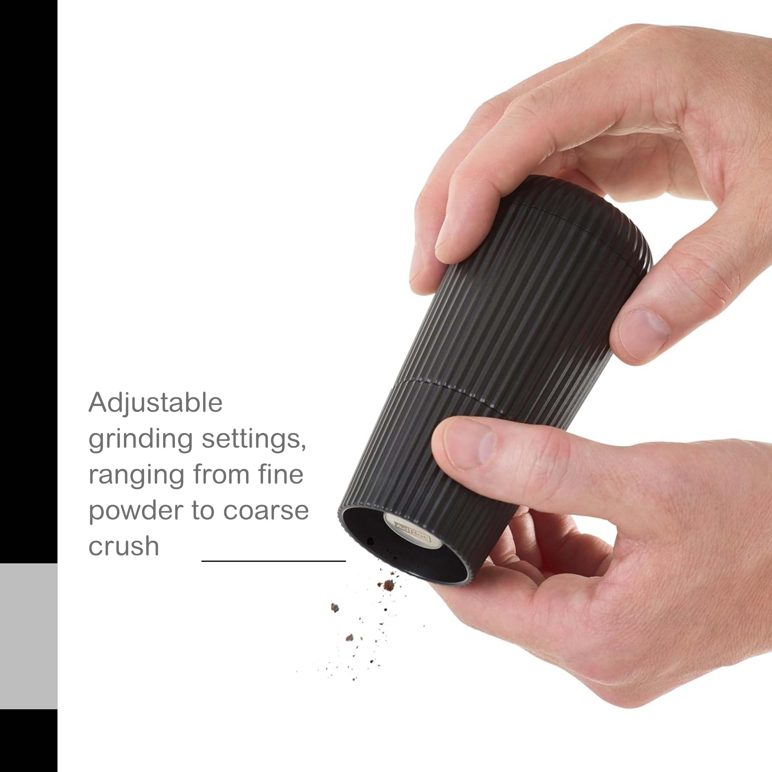 Premium Ceramic Salt and Pepper Grinder Set - Dark & Light Green, Oak Wood Base, 5.8cm Diameter, 12.3cm Height - Ideal for Kitchen, Dining Table & Gift Giving