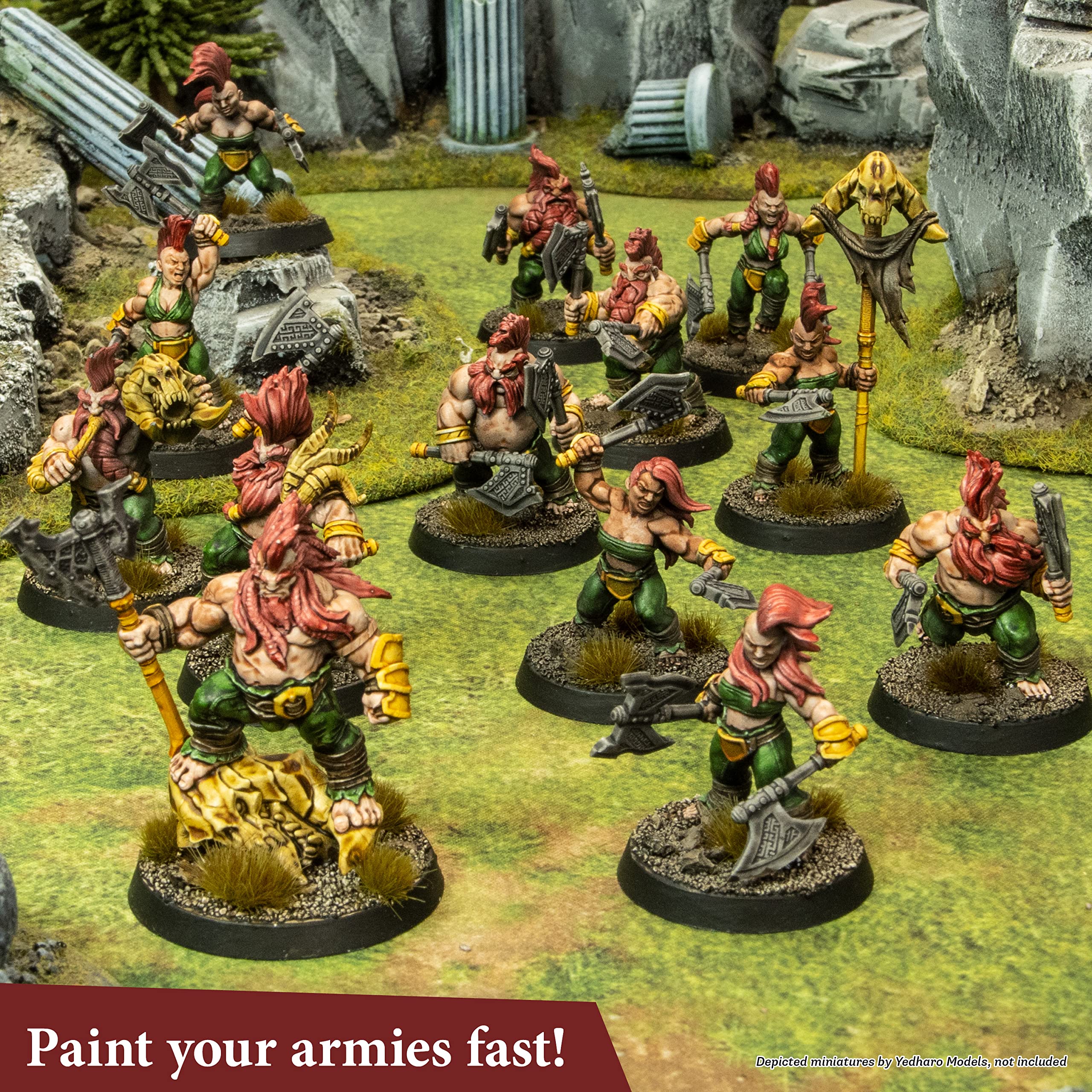 The Army Painter Speedpaint Complete Set 2.0 - 90 Bottles (18ml Each) with Mixing Balls | Includes 3 Paint Brushes, Metallic Paints & Medium | Miniature Model Painting Kit for Warhammer, D&D, and Tabletop Gaming