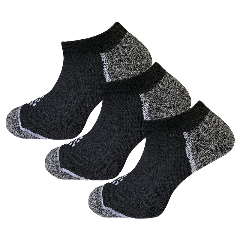 Men's Ankle Compression Socks - 3 Pairs Moisture-Wicking Sport Socks with Infrared Technology for Running, Gym & Daily Wear