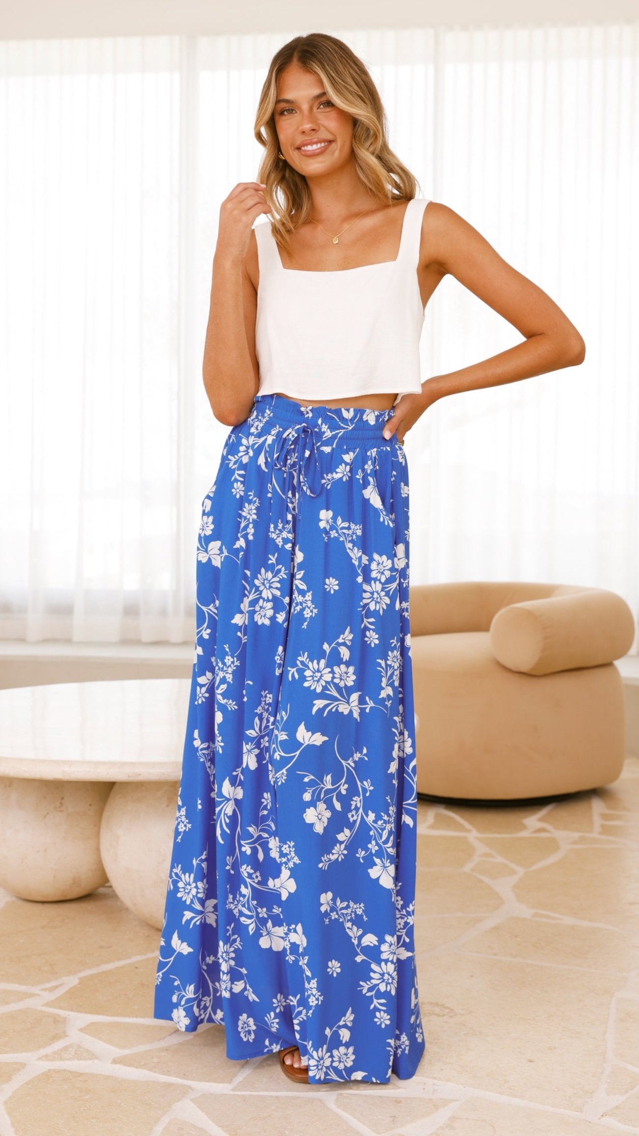 Avery Wide Leg Pants for Women - Caro Collection | High Waisted Flowy Trousers | Comfortable Office & Casual Wear | Perfect for Work, Travel & Everyday Outfits