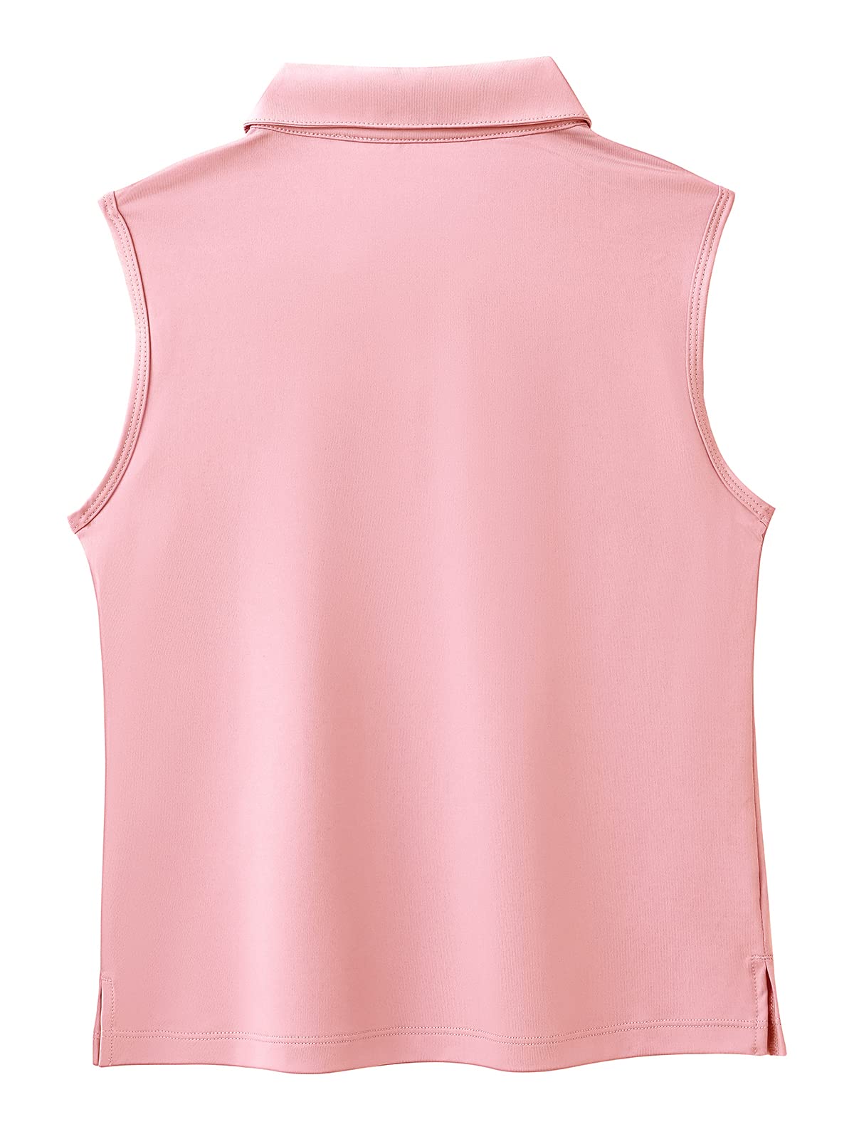 MERIABNY Girls Golf Polo Shirts - Sleeveless V-Neck Athletic Top for Kids Ages 5-12 | Breathable & Comfortable Sports Shirt for Junior Golf, Tennis & Summer Outdoor Activities