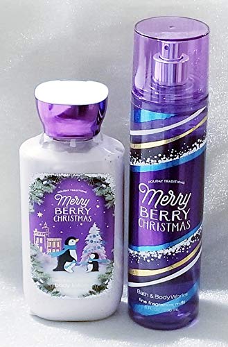 Bath and Body Works Merry Berry Christmas 2-Piece Body Lotion & Fragrance Mist Gift Set | Holiday Traditions Collection | Perfect for Gifts, Self-Care & Festive Season