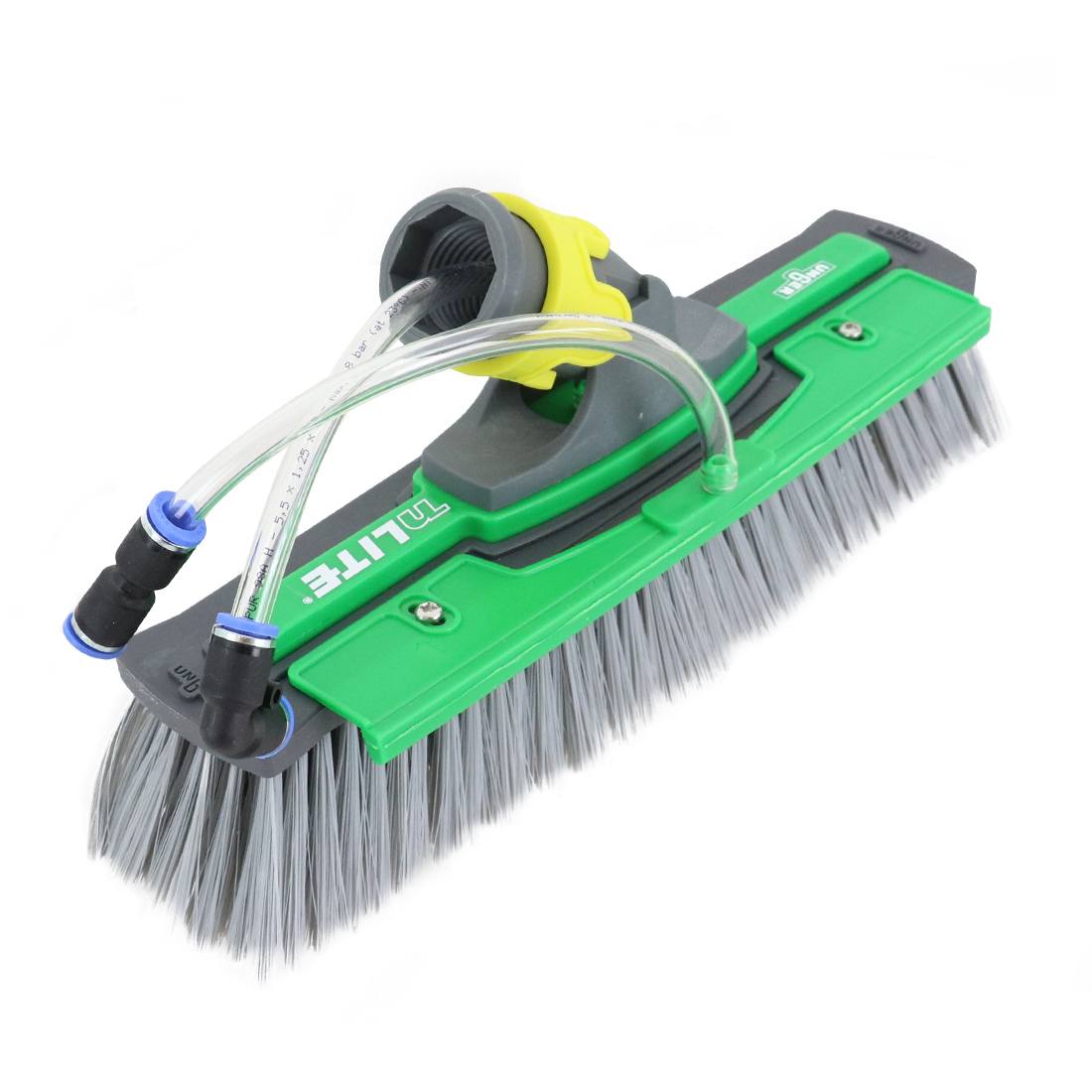 Unger nLITE Powerbrush - Lightweight Window Cleaning Brush with Extendable Pole for Home & Commercial Use | Perfect for Glass, Mirrors, and High Windows