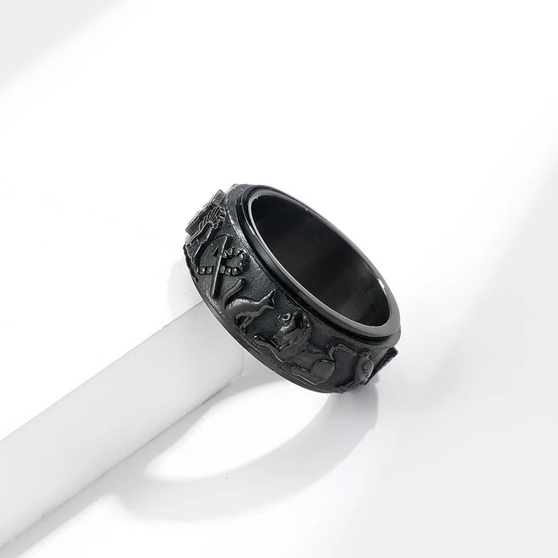 Egyptian Kingdom Ring - Ancient Egyptian Style Jewelry for Men & Women - Perfect for Costume Parties, Historical Reenactments & Unique Gifts