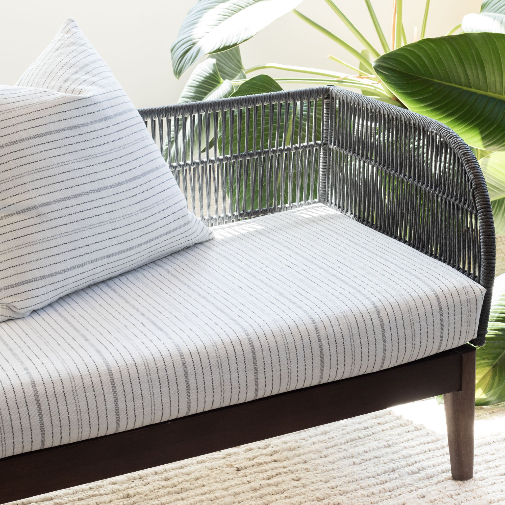 Olcott InsideOut Reversible Fabric in Graphite - Stylish & Durable for Home Decor, Upholstery, and DIY Projects