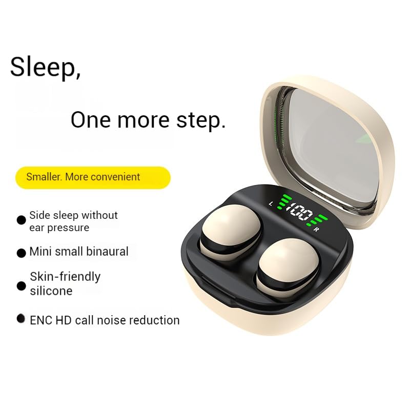 Sleep Earbuds for Side Sleepers - Noise Canceling Wireless Headphones for Small Ears, Comfortable Mini In-Ear Bluetooth Headphones for Sleeping, Travel & Meditation | Perfect for Night Use, Airplane & Office