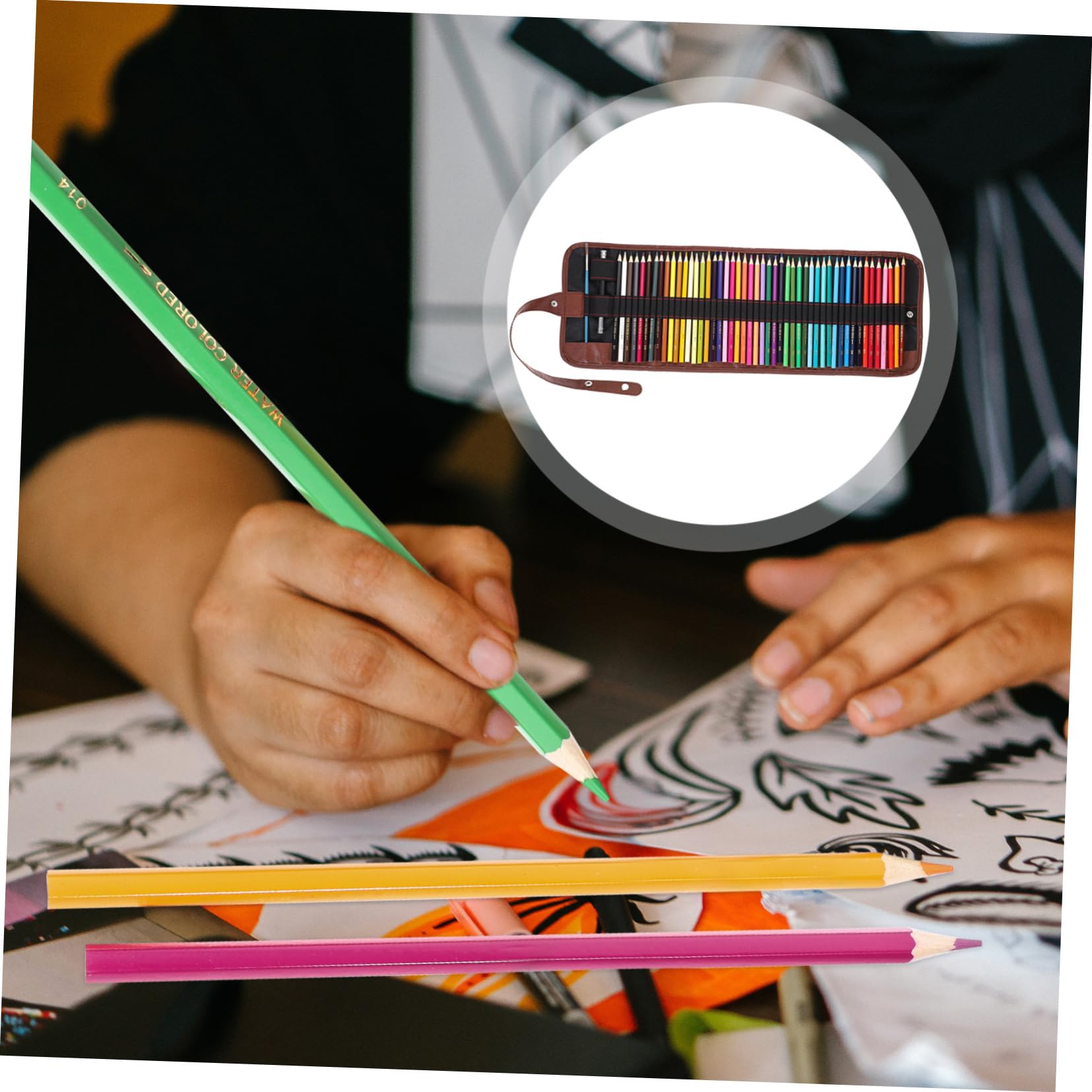 HOODANCOS 5 Sets Bulk Colored Pencils - 120 Premium Drawing & Coloring Pencils Set for Artists, Students & Kids - Vibrant Wax-Based Pencils with Nylon Case - Perfect for Sketching, School Projects & Art Classes