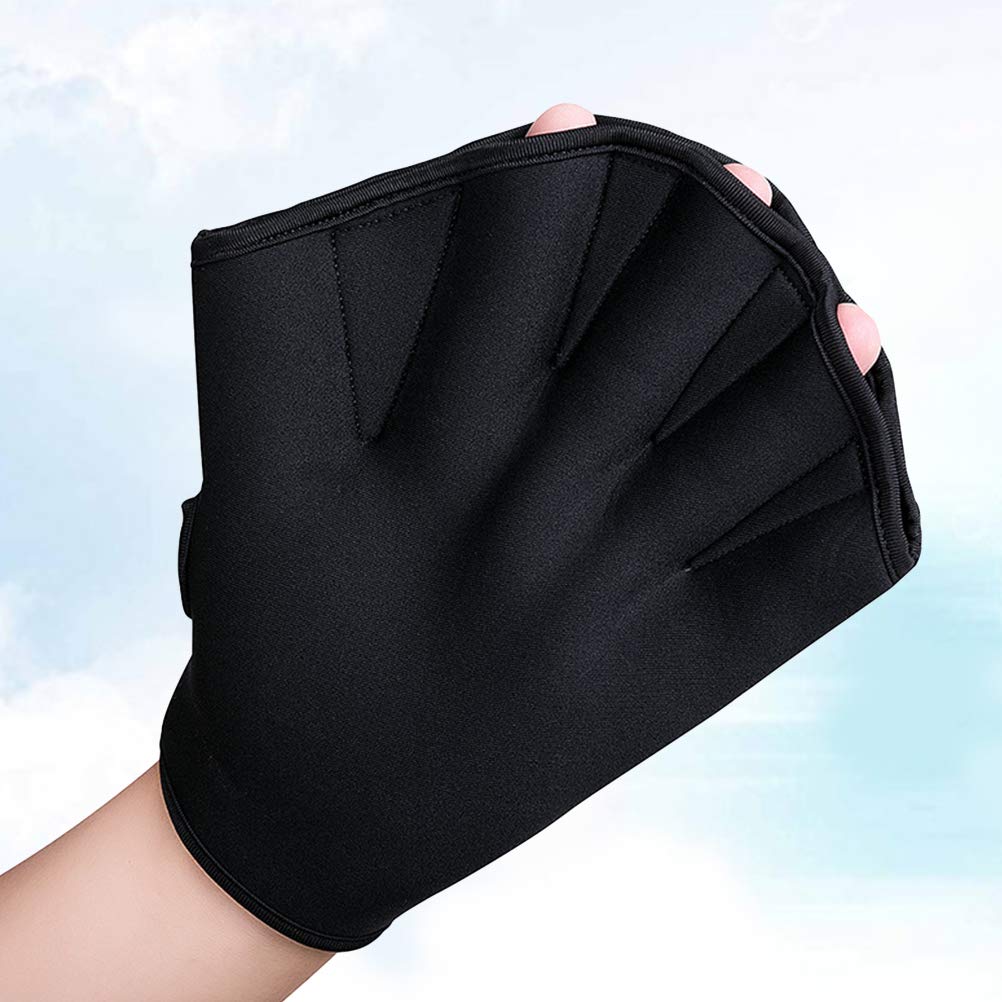 BESPORTBLE 1 Pair Webbed Swimming Gloves for Men, Women & Kids - Fingerless Swim Paddles for Aquatic Fitness Training, Snorkeling & Water Sports