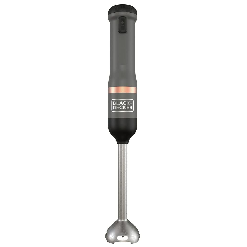 BLACK+DECKER Cordless Immersion Blender with Charging Dock - Powerful Hand Blender for Smoothies, Soups & Sauces - Grey (BCKM1011K01) - Perfect for Home Kitchen & Meal Prep