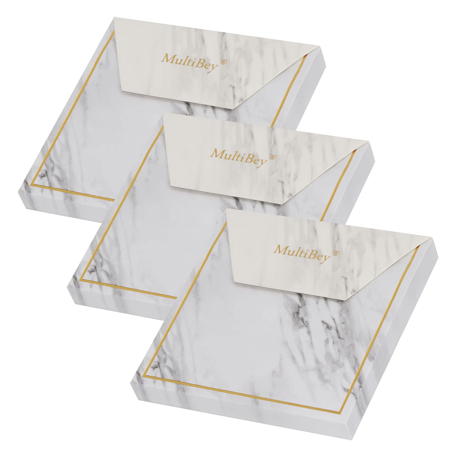 Premium Marble Gold Edge Sticky Notes - 3.4