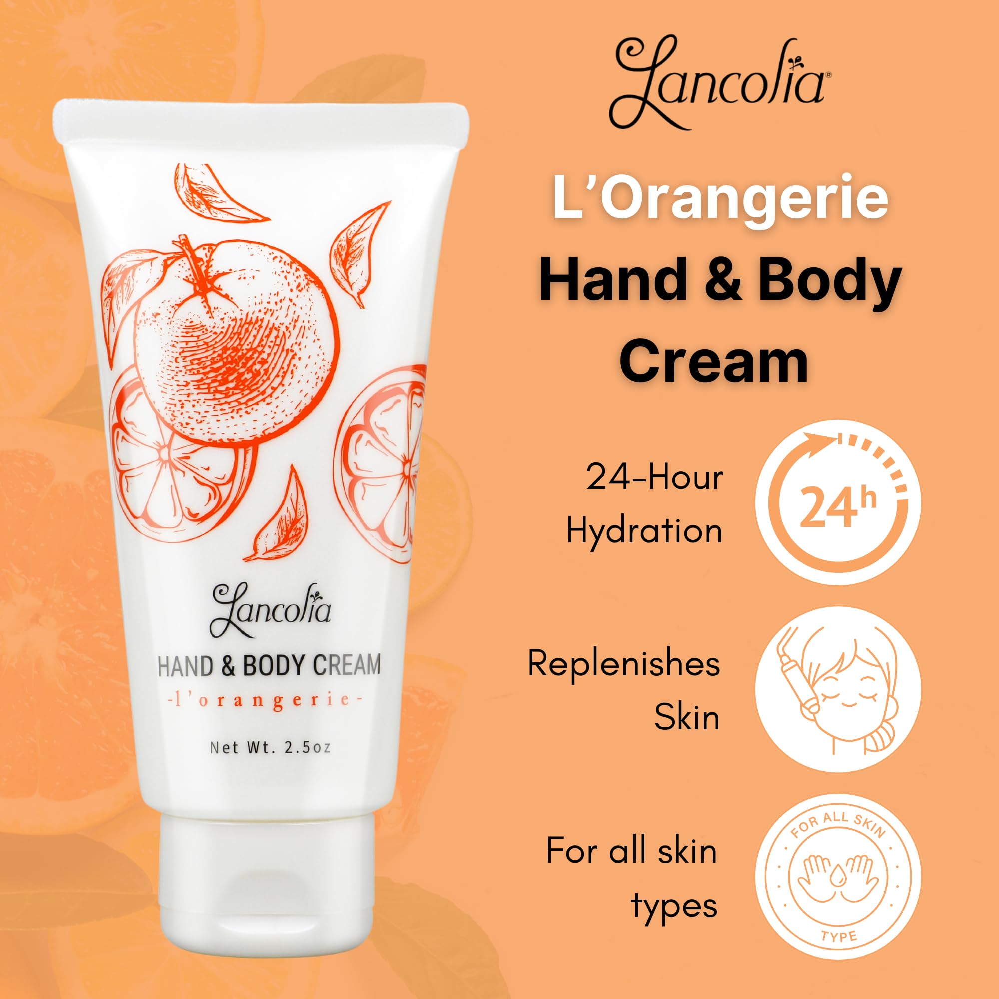 L'Orangerie Hand and Body Cream - Ultra Moisturizing & Nourishing Lotion for Dry Skin - Non-Greasy Hydration for Women & Men - Perfect for Daily Use, After Shower & Nighttime Skin Care