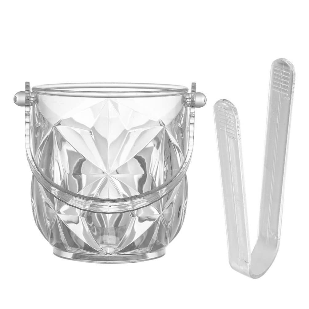 Cabilock Clear Acrylic Ice Bucket Holder - Food Grade Wine Chiller with Tongs for Whisky, Beer & Beverages | Perfect for Bar Parties, Home Entertaining & Outdoor Gatherings