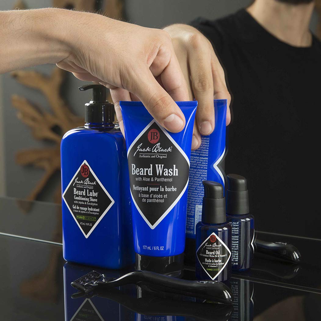 Jack Black Beard Wash & Conditioner for Men - Hydrating & Softening Beard Care Kit with Natural Ingredients | Perfect for Daily Grooming & Gift for Him