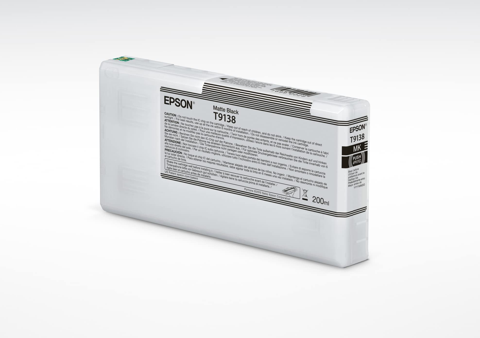 Epson Ultrachrome HD 200ml Matte Black Pigment Ink Cartridge for SureColor P5070 17
